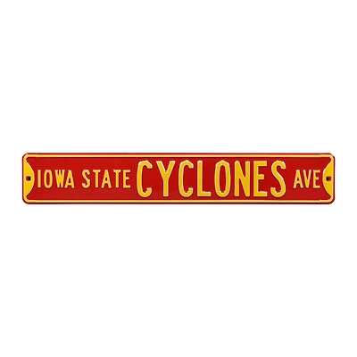 Cardinal Iowa State Cyclones 6" x 36" College Ave Street Sign