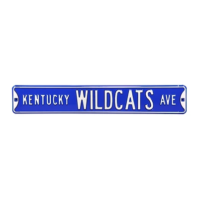 Blue Kentucky Wildcats 6" x 36" College Ave Team Street Sign