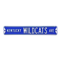 Blue Kentucky Wildcats 6" x 36" College Ave Team Street Sign