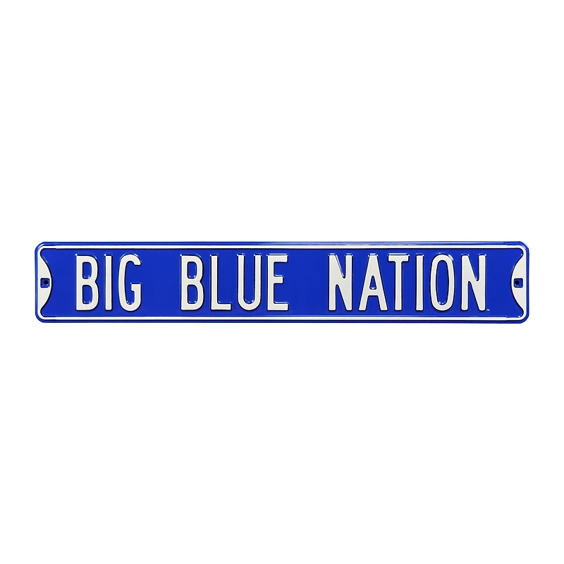Blue Kentucky Wildcats 6" x 36" College Ave Embossed Street Sign