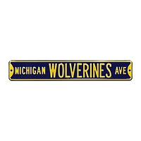 Navy Michigan Wolverines 6" x 36" College Ave Team Street Sign