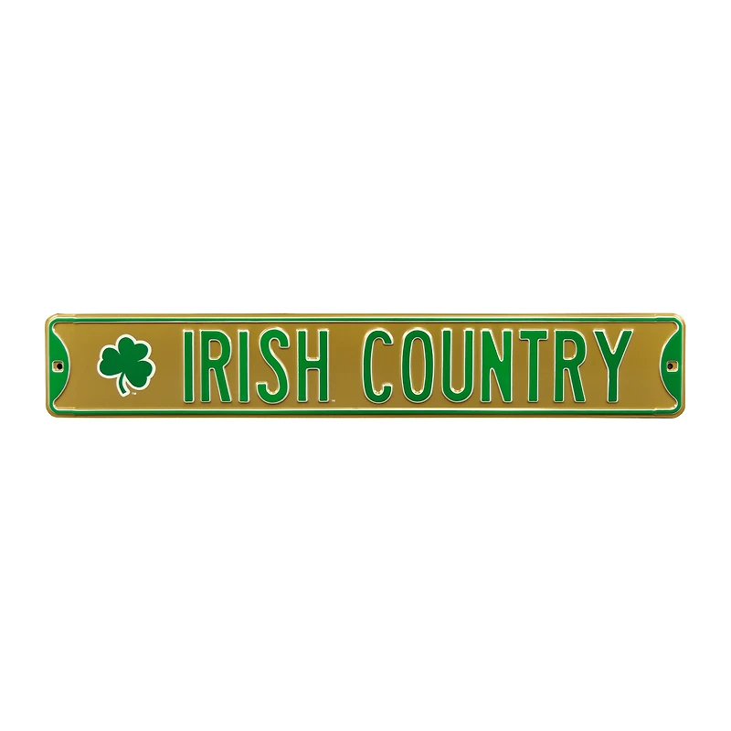 Gold Notre Dame Fighting Irish 6" x 36" College Ave Team Street Sign