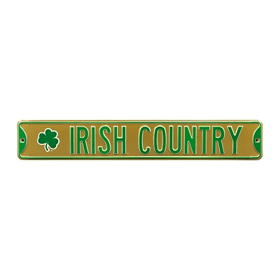 Gold Notre Dame Fighting Irish 6" x 36" College Ave Team Street Sign