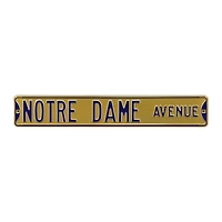 Gold Notre Dame Fighting Irish 6" x 36" College Ave Street Sign