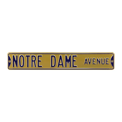Gold Notre Dame Fighting Irish 6" x 36" College Ave Street Sign