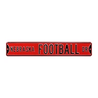 Scarlet Nebraska Huskers 6" x 36" College Ave Team Street Sign