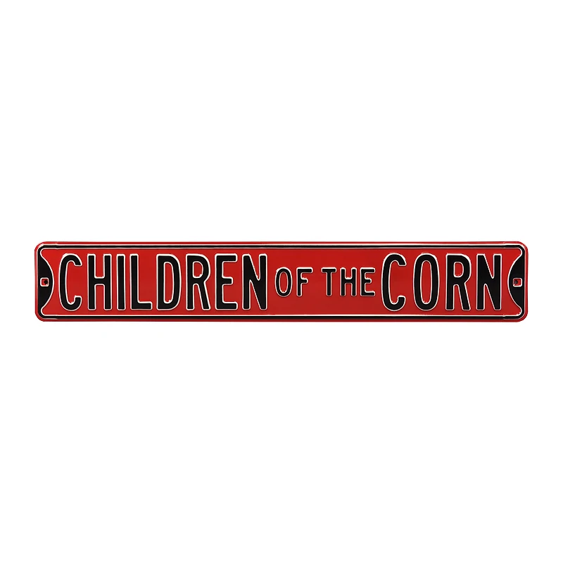 Scarlet Nebraska Huskers 6" x 36" College Ave Premium Steel Street Sign