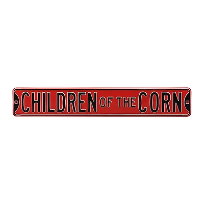 Scarlet Nebraska Huskers 6" x 36" College Ave Premium Steel Street Sign
