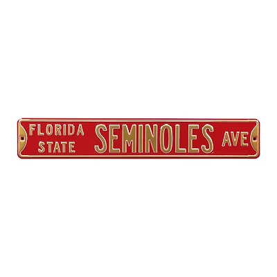 Garnet Florida State Seminoles 6" x 36" College Ave Street Sign