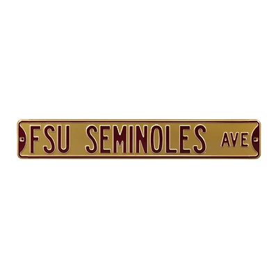 Gold Florida State Seminoles 6" x 36" College Ave Street Sign