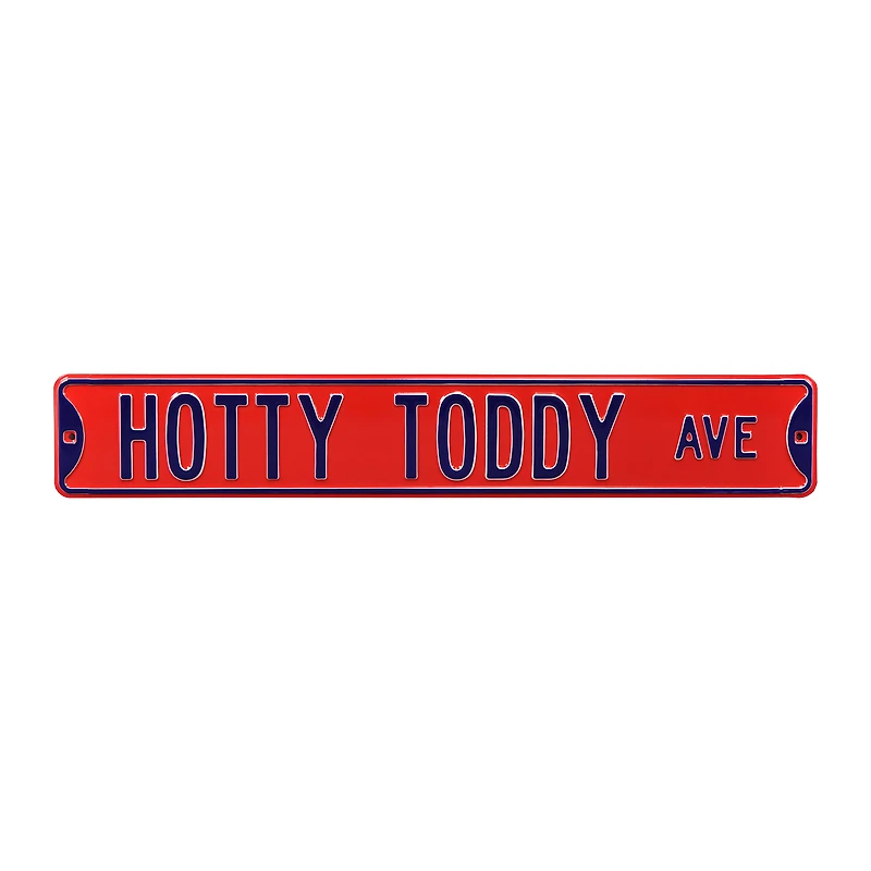 Red Ole Miss Rebels 6" x 36" College Ave Team Street Sign