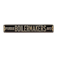 Black Purdue Boilermakers 6" x 36" College Ave Team Street Sign