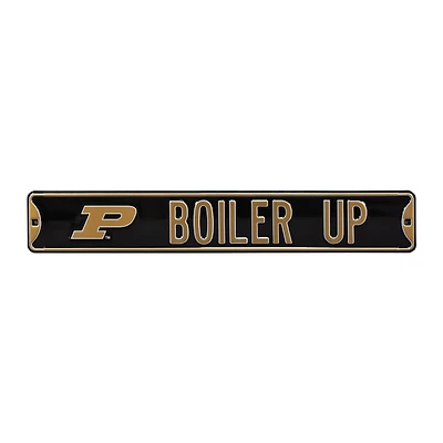 Black Purdue Boilermakers 6" x 36" College Ave Street Sign