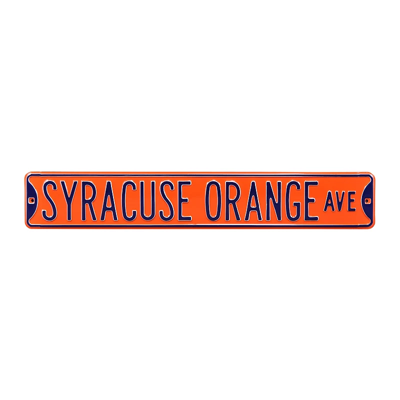 Orange Syracuse Orange 6" x 36" College Ave Embossed Street Sign