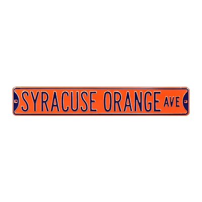 Orange Syracuse Orange 6" x 36" College Ave Embossed Street Sign
