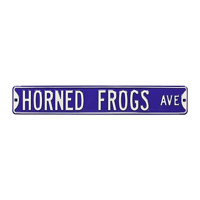 Purple TCU Horned Frogs 6" x 36" College Ave Street Sign
