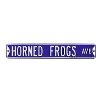 Purple TCU Horned Frogs 6" x 36" College Ave Street Sign