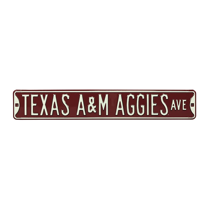 Maroon Texas A&M Aggies 6" x 36" College Ave Team Street Sign
