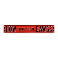Red Georgia Bulldogs 6" x 36" College Ave Embossed Street Sign