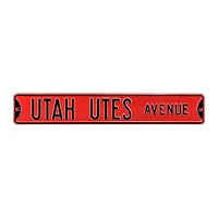 Red Utah Utes 6" x 36" College Ave Street Sign