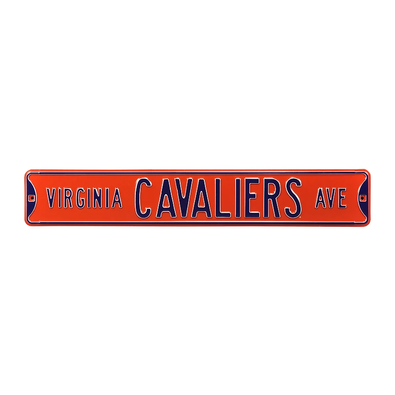 Orange Virginia Cavaliers 6" x 36" College Ave Street Sign