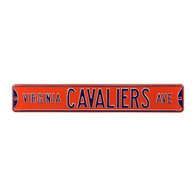 Orange Virginia Cavaliers 6" x 36" College Ave Street Sign