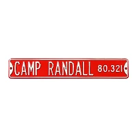 Red Wisconsin Badgers 6" x 36" Camp Randall College Ave Street Sign