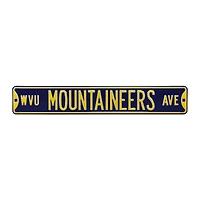 Navy West Virginia Mountaineers 6" x 36" College Ave Street Sign