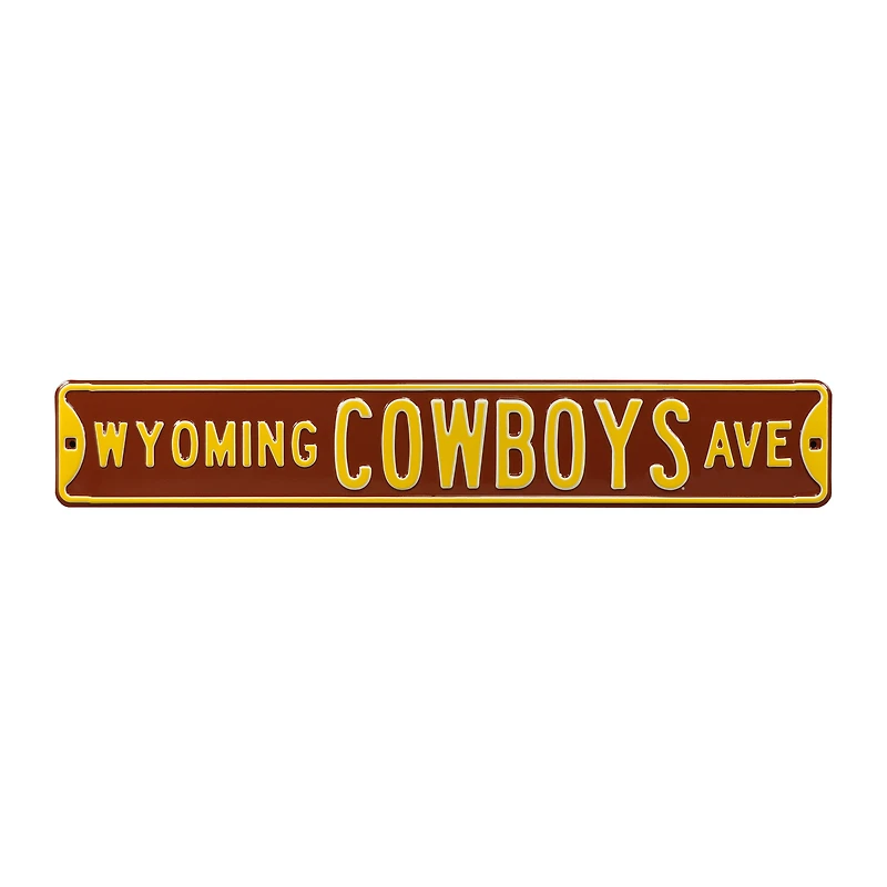 Wyoming Cowboys 6" x 36" College Ave Street Sign