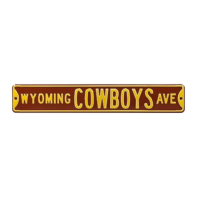 Wyoming Cowboys 6" x 36" College Ave Street Sign