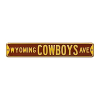 Wyoming Cowboys 6" x 36" College Ave Street Sign
