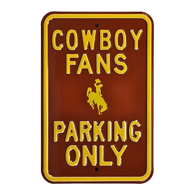 Brown Wyoming Cowboys 12" x 18" College Parking Sign