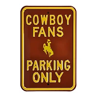 Brown Wyoming Cowboys 12" x 18" College Parking Sign