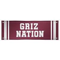 Maroon/White Montana Grizzlies 2' x 6' Vinyl Claw Horizontal Banner