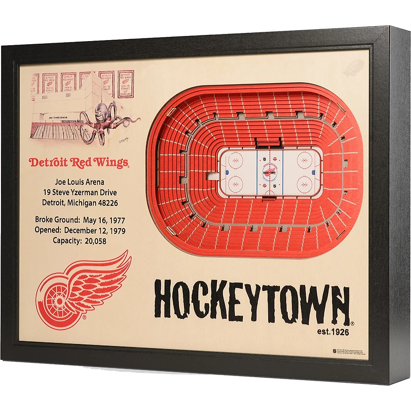 Detroit Red Wings 27" x 21" Joe Louis Arena Wall Art