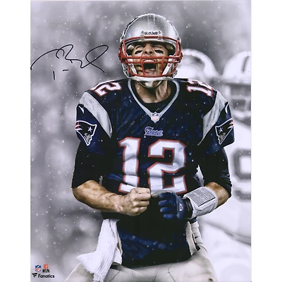 Tom Brady New England Patriots Autographed 16" x 20" Screaming Photograph