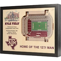 Texas A&M Aggies 25.5" x 19.5" Kyle Field Stadium Views Wall Art