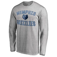 Men's Ash Memphis Grizzlies Victory Arch Long Sleeve T-Shirt