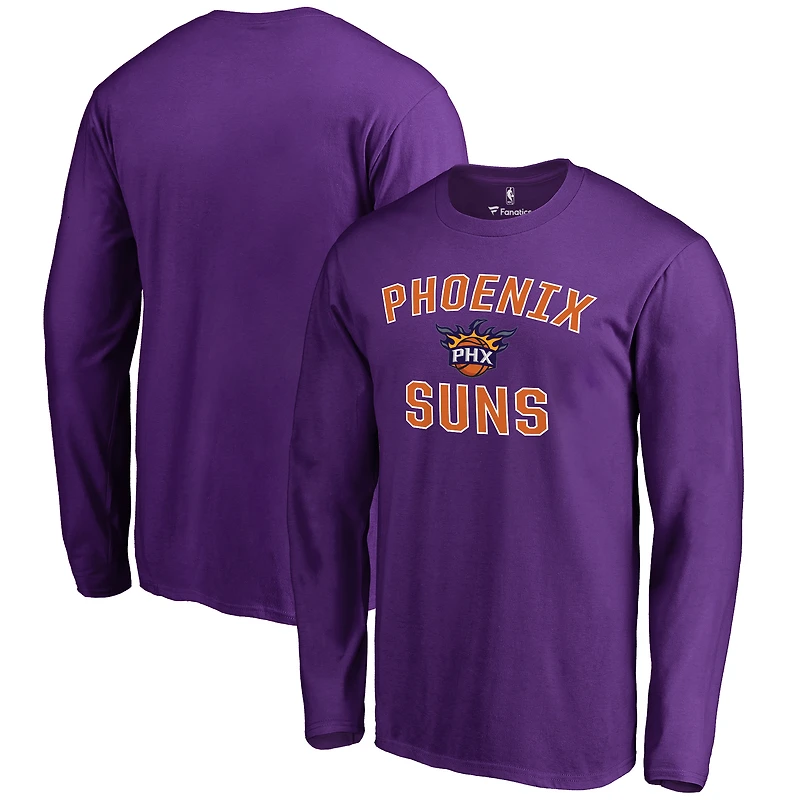 Men's Purple Phoenix Suns Victory Arch Long Sleeve T-Shirt
