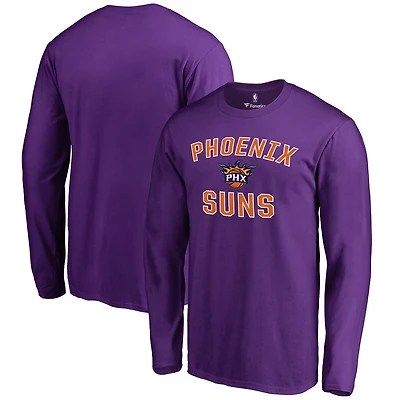 Men's Purple Phoenix Suns Victory Arch Long Sleeve T-Shirt