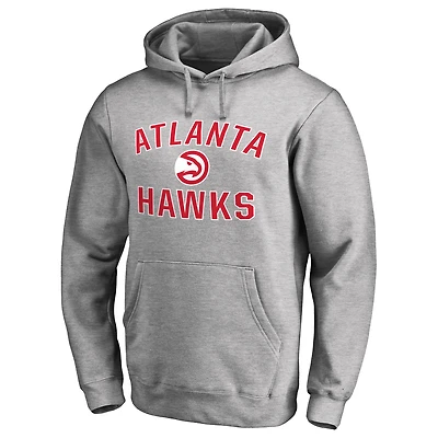 Men's Ash Atlanta Hawks Victory Arch Pullover Hoodie
