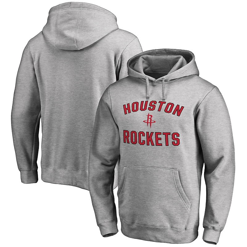 Men's Ash Houston Rockets Victory Arch Pullover Hoodie