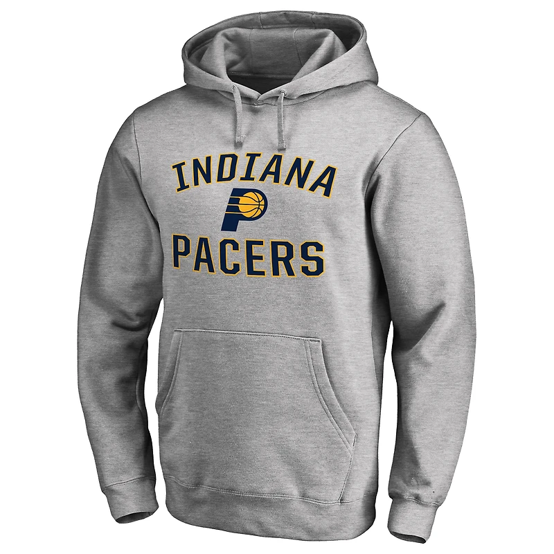 Men's Ash Indiana Pacers Victory Arch Pullover Hoodie