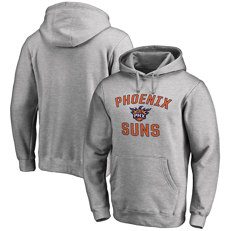 Men's Ash Phoenix Suns Victory Arch Pullover Hoodie