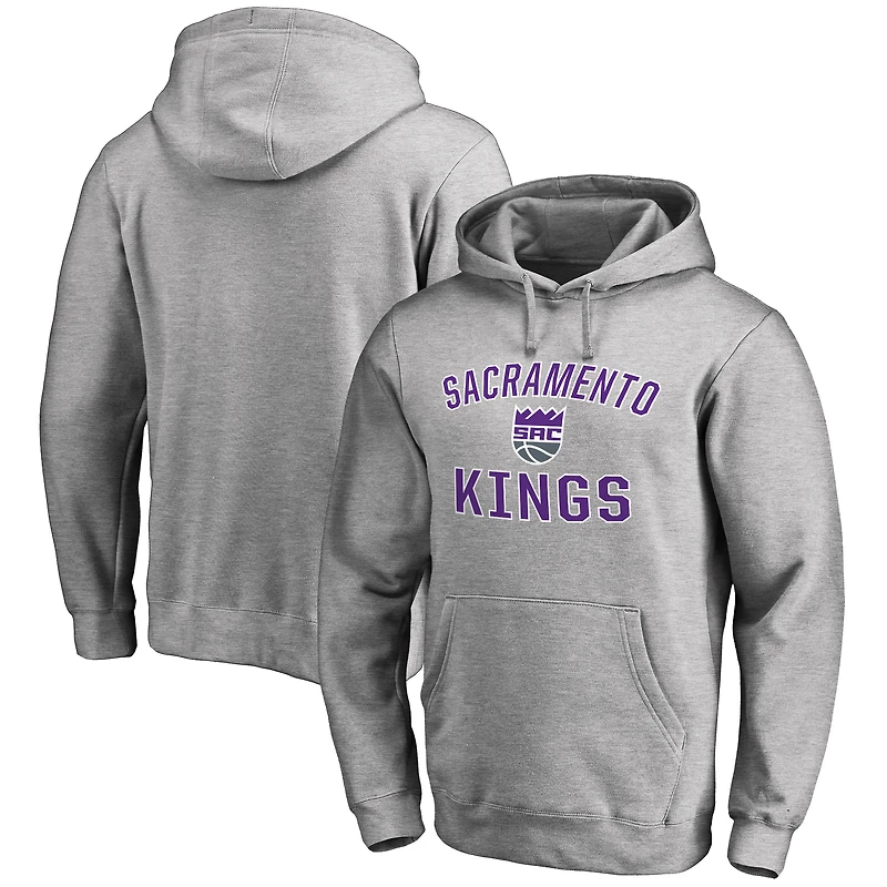 Men's Ash Sacramento Kings Victory Arch Pullover Hoodie