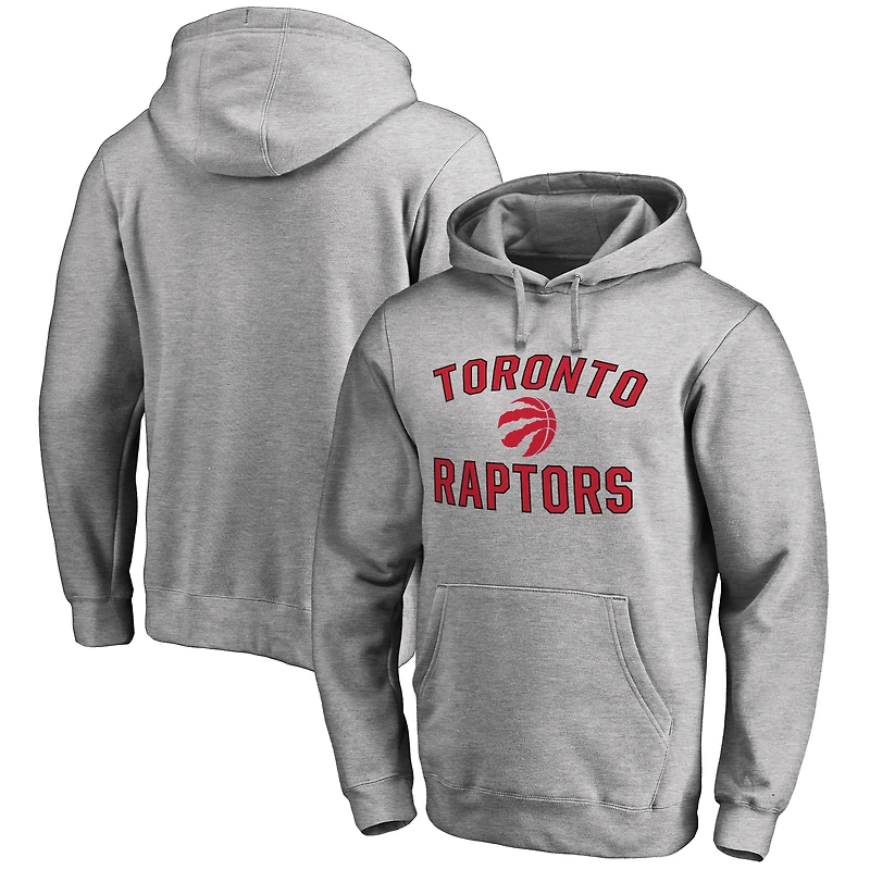 Men's Ash Toronto Raptors Victory Arch Pullover Hoodie