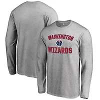 Men's Ash Washington Wizards Victory Arch Long Sleeve T-Shirt
