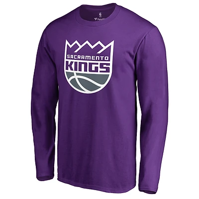 Men's Purple Sacramento Kings Primary Logo 2 Long Sleeve T-Shirt