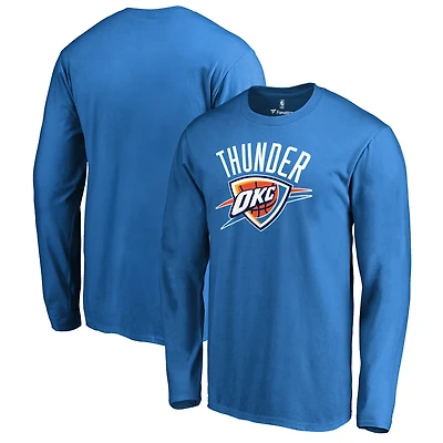 Men's Blue Oklahoma City Thunder Primary Logo Long Sleeve T-Shirt
