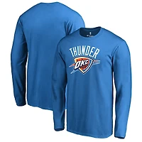 Men's Blue Oklahoma City Thunder Primary Logo Long Sleeve T-Shirt